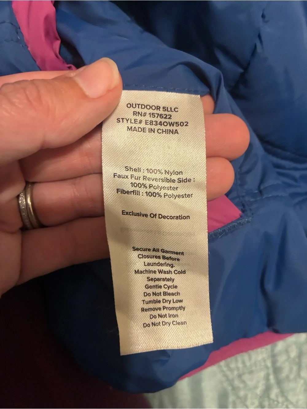Eddie Bauer reversible, synthetic jacket